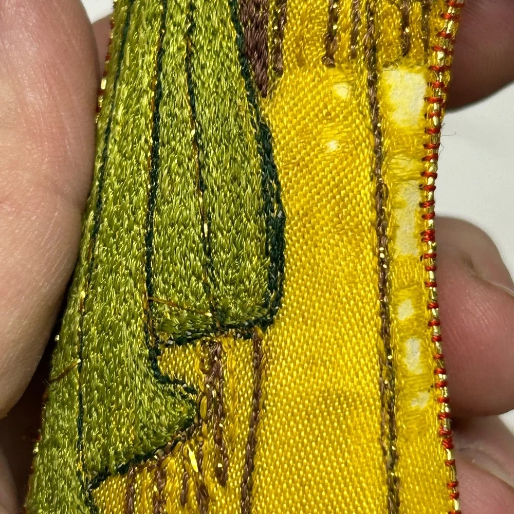 3 vintage Christmas ornaments wise men embroidered